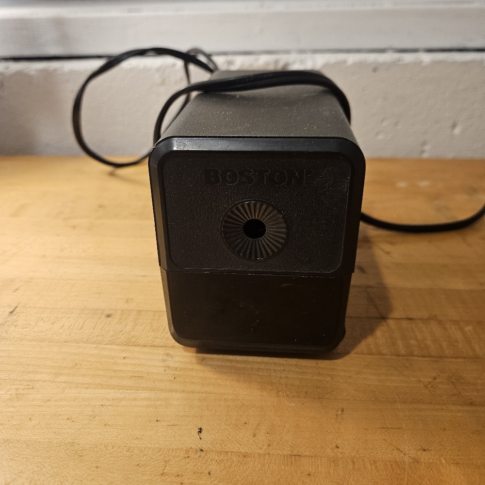 Boston Electric Pencil Sharpener Black Model 18 Made in USA Tested&Works